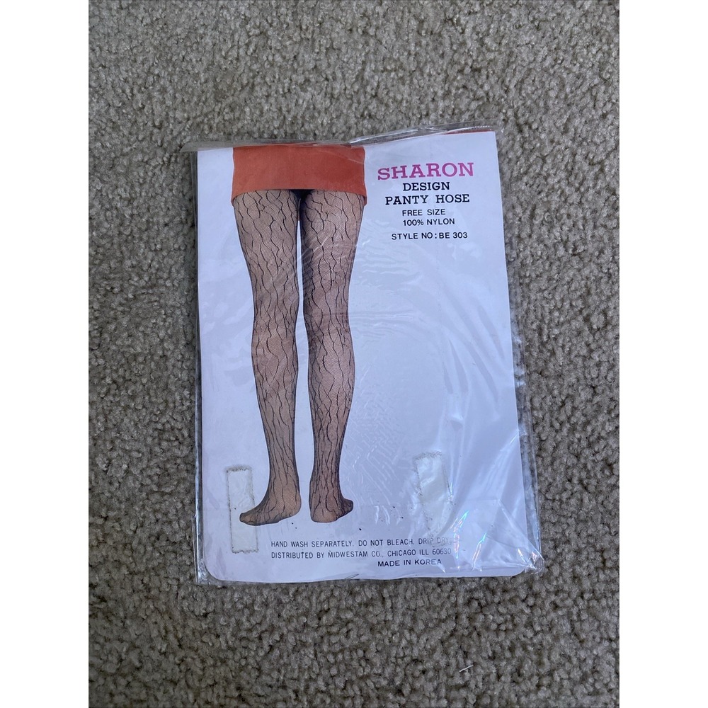 Sharon Design Panty Hose Free Size 100% Nylon Black Excellent Quality